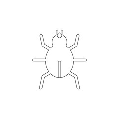 beetle icon. Element of virus antivirus for mobile concept and web apps icon. Outline, thin line icon for website design and development, app development