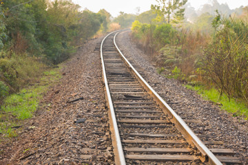 Obraz premium The rails and the train path 02.jpg