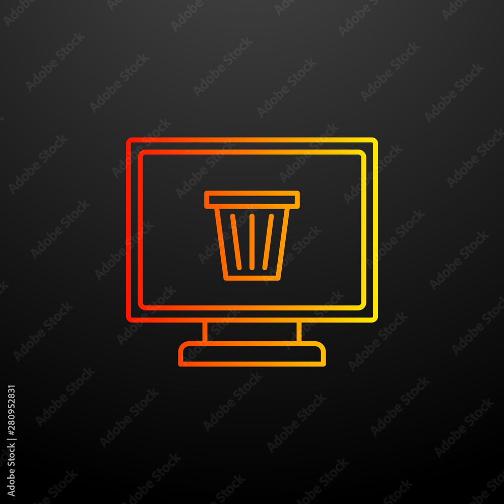 Aufkleber shopping cart in computer line nolan icon. elements of virus antivirus set. simple icon for websites