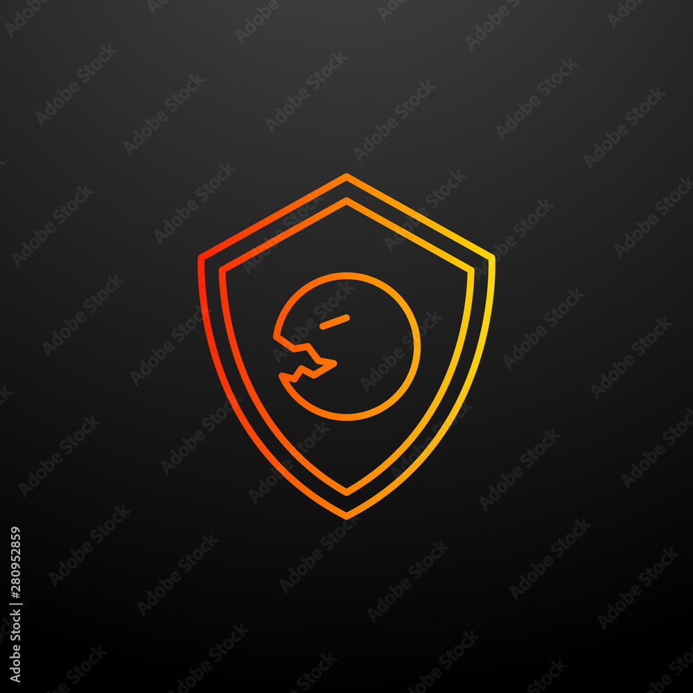 Poster virus in the shield nolan icon. elements of virus antivirus set. simple icon for websites, web desig