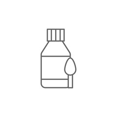 Syrup, drug icon. Element of medicine icon. Thin line icon