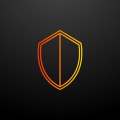 Shield line nolan icon. Elements of virus antivirus set. Simple icon for websites, web design, mobile app, info graphics