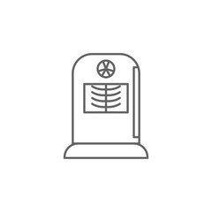 X-ray, skeleton icon. Element of medicine icon. Thin line icon