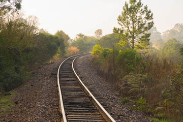 Fototapeta premium The rails and the train path 04