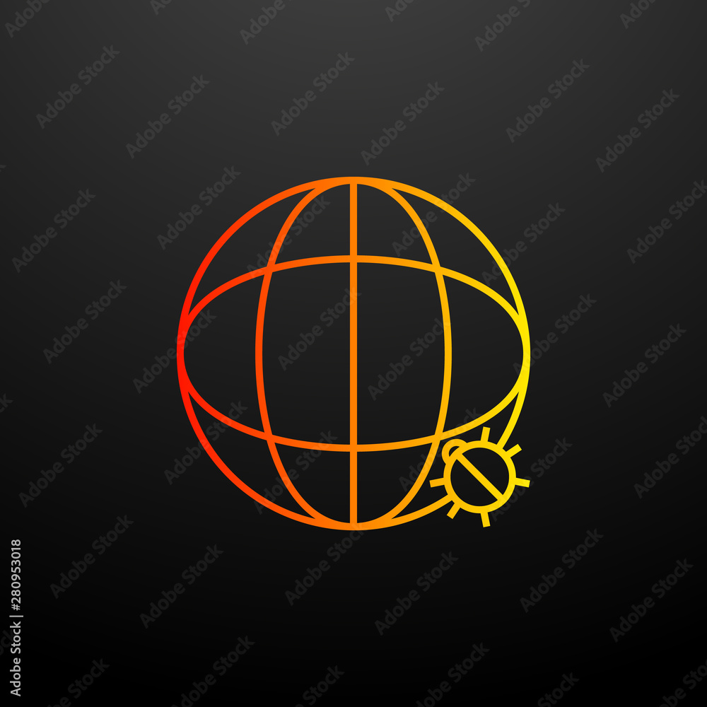 Poster global beetle nolan icon. elements of virus antivirus set. simple icon for websites, web design, mob