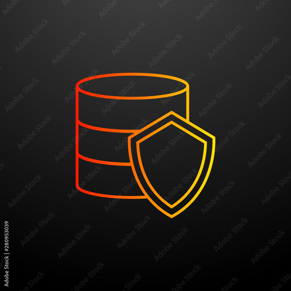 Poster shield in coins nolan icon. elements of virus antivirus set. simple icon for websites, web design, m