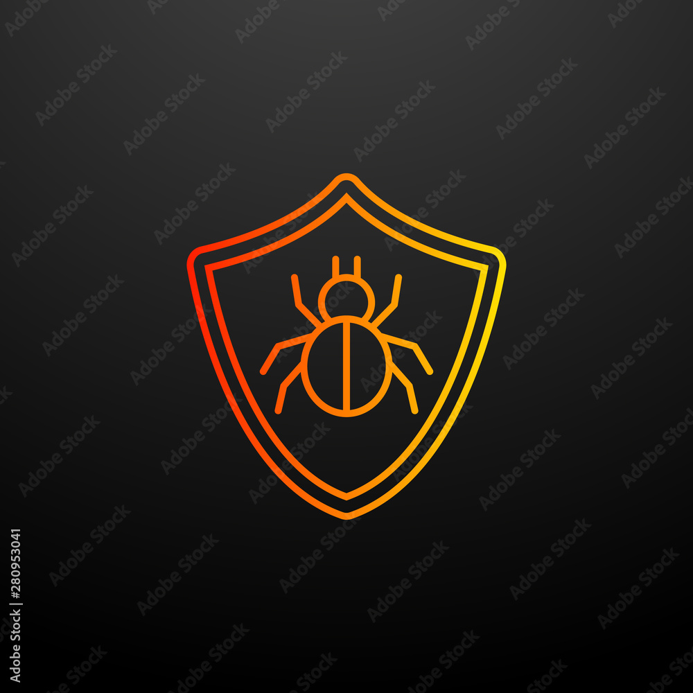 Poster spy in shield nolan icon. elements of virus antivirus set. simple icon for websites, web design, mob