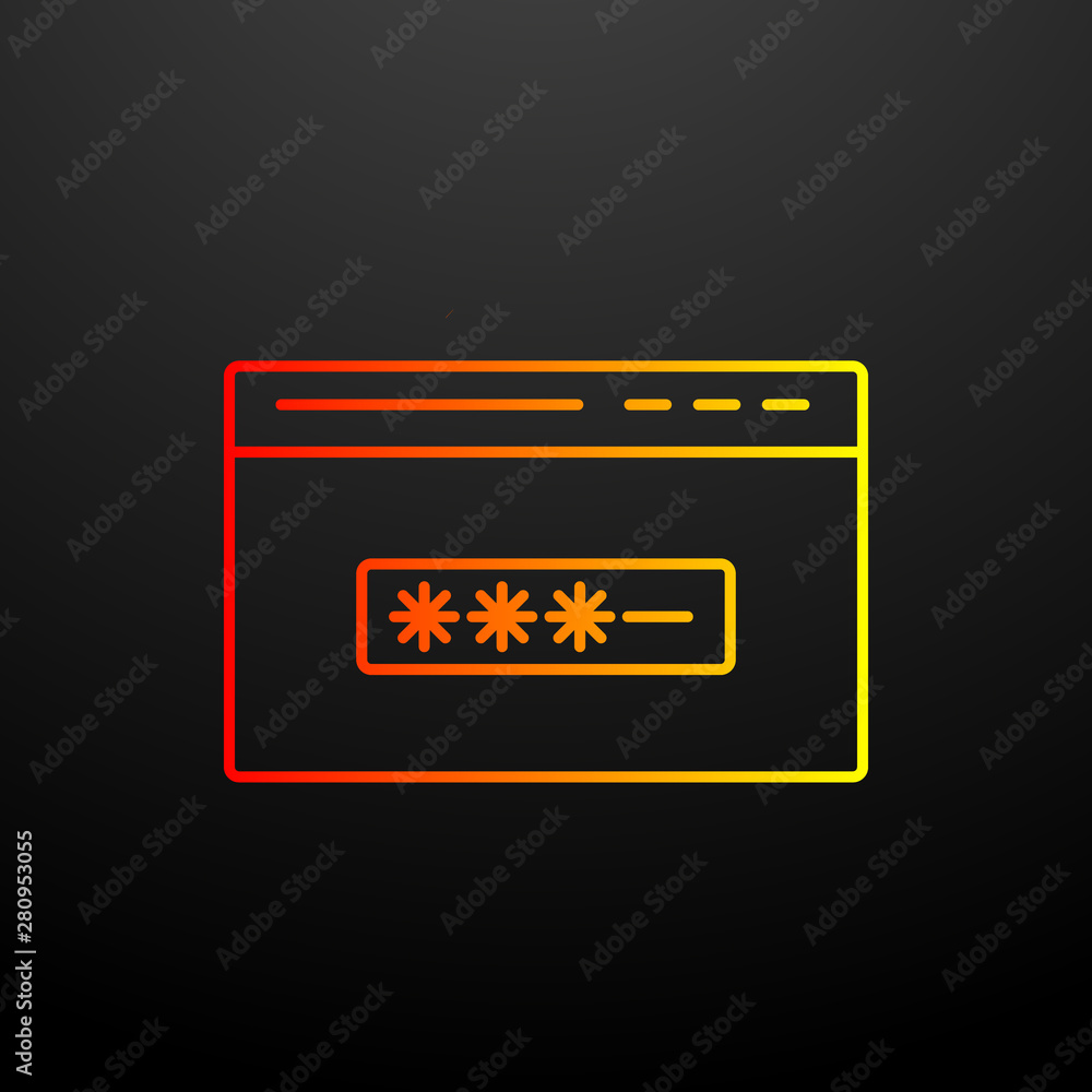 Poster browser password nolan icon. elements of virus antivirus set. simple icon for websites, web design, 