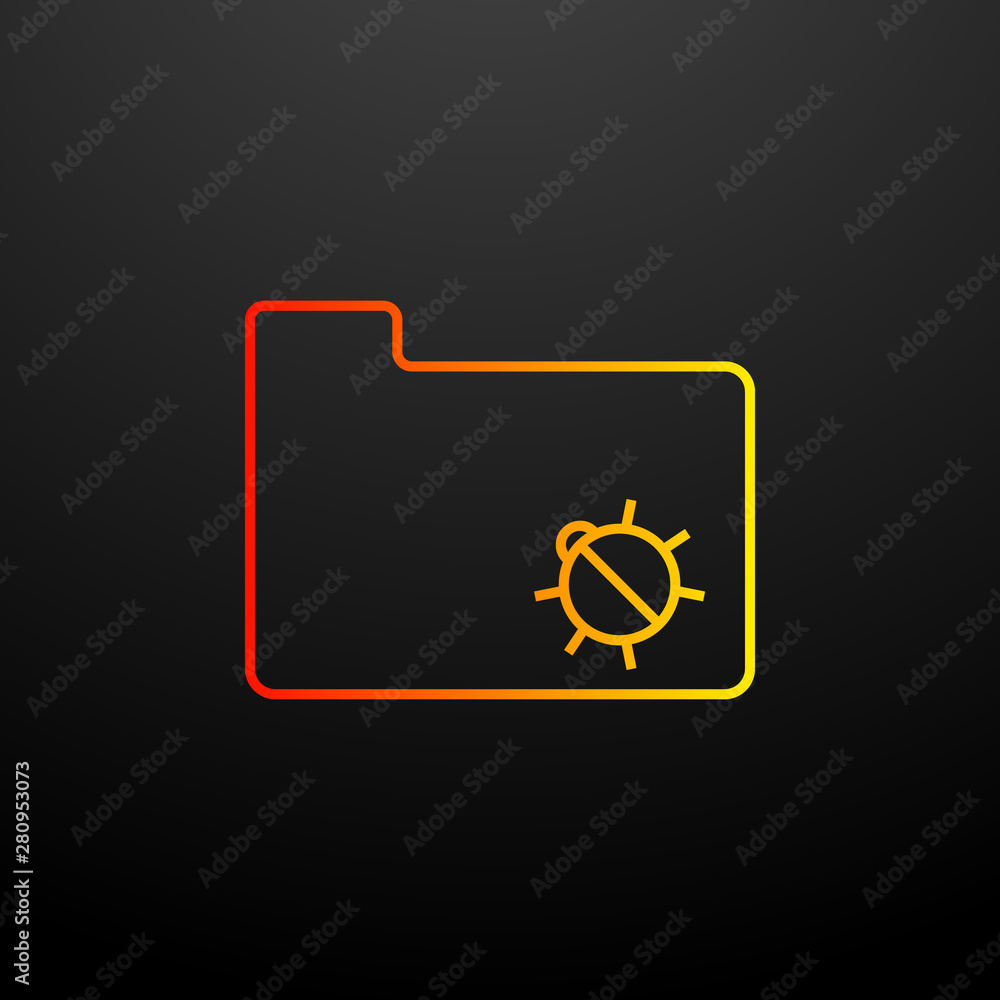 Poster beetle in a folder nolan icon. elements of virus antivirus set. simple icon for websites, web design