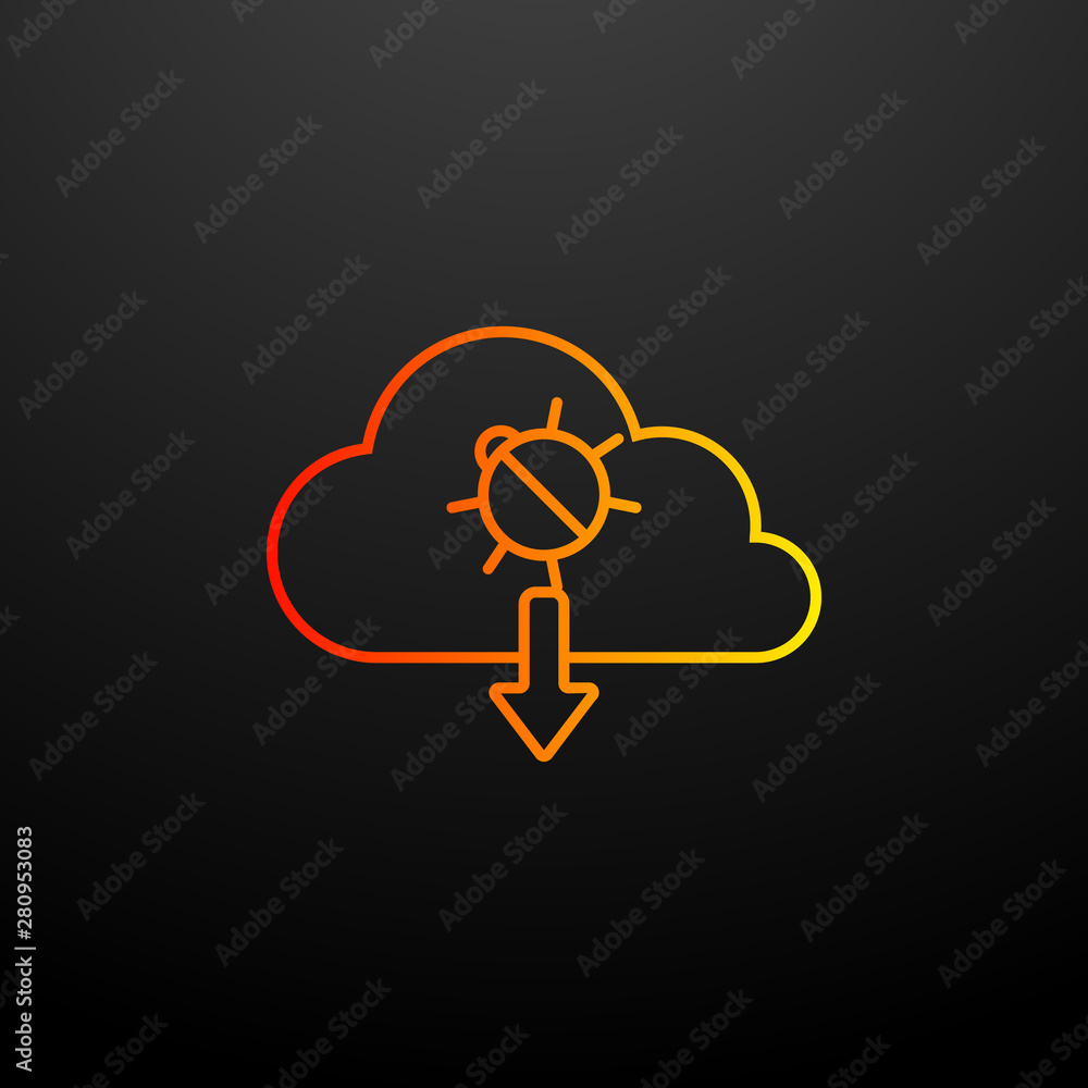Poster bug download from cloud nolan icon. elements of virus antivirus set. simple icon for websites, web d