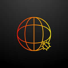Global beetle nolan icon. Elements of virus antivirus set. Simple icon for websites, web design, mobile app, info graphics