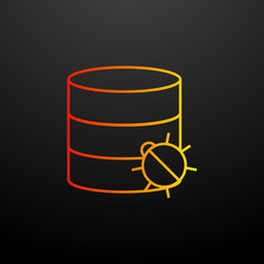 Bug in coins nolan icon. Elements of virus antivirus set. Simple icon for websites, web design, mobile app, info graphics