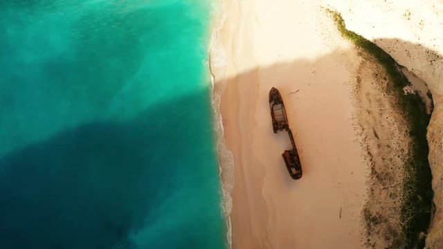 Navagio bay and Ship Wreck beach in summer. Zakynthos, Greece in the Ionian Sea