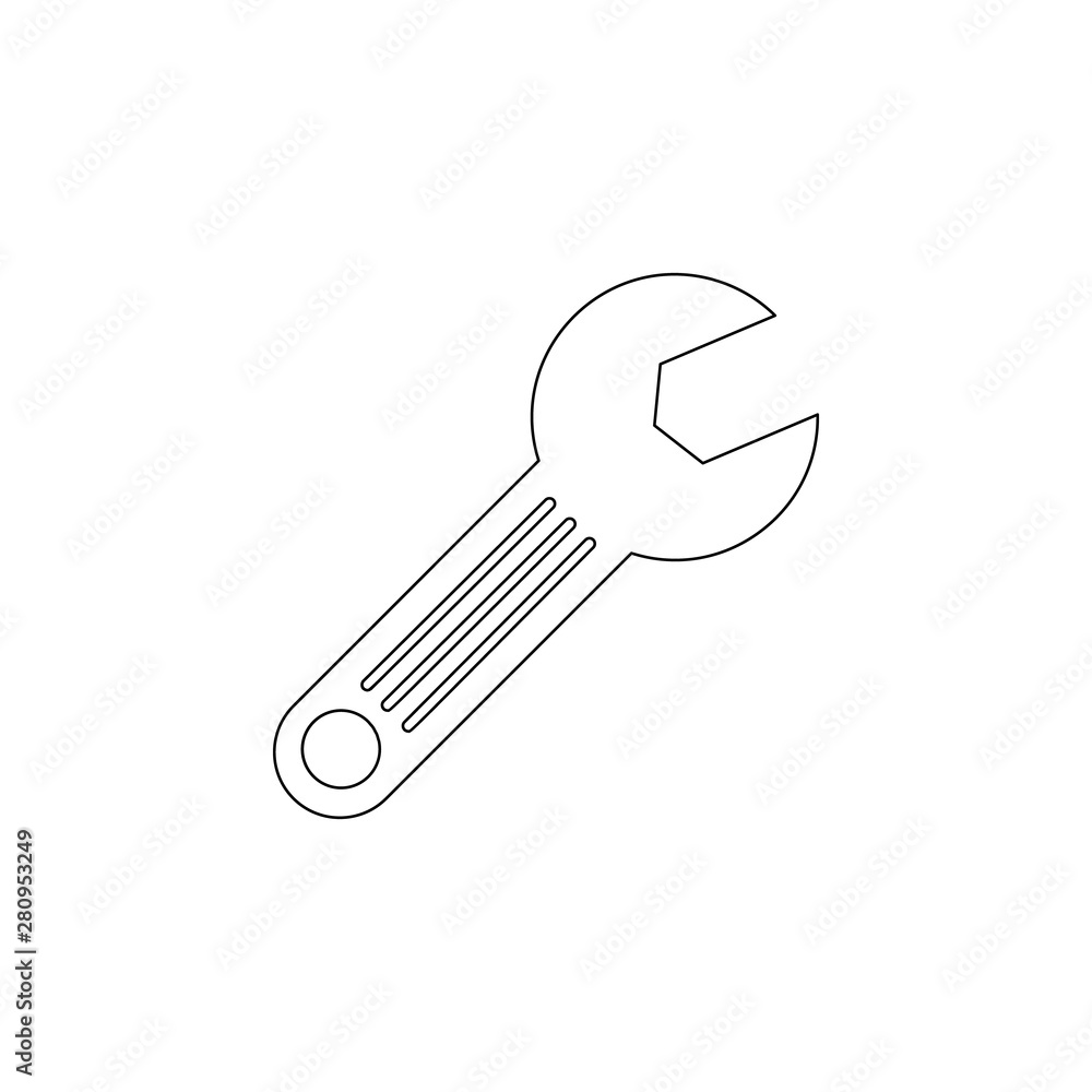 Poster wrench icon. element of web for mobile concept and web apps icon. outline, thin line icon for websit