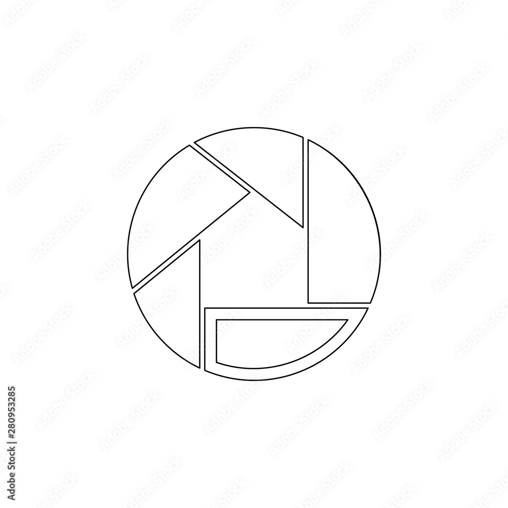 Aufkleber camera lens logo icon. element of web for mobile concept and web apps icon. outline, thin line icon 