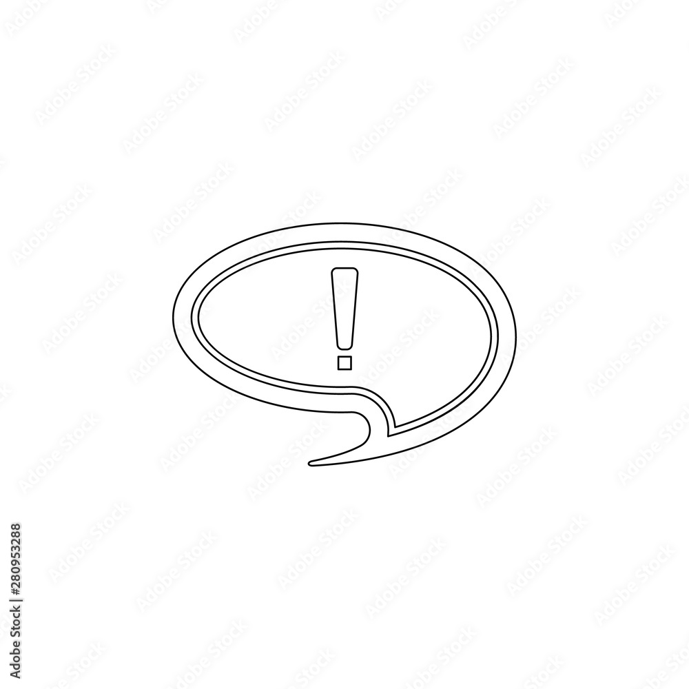 Aufkleber express an exclamation icon. element of web for mobile concept and web apps icon. outline, thin line
