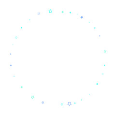 Blue, cyan, turquoise glitter stars confetti