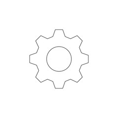 gear icon. Element of web for mobile concept and web apps icon. Outline, thin line icon for website design and development, app development