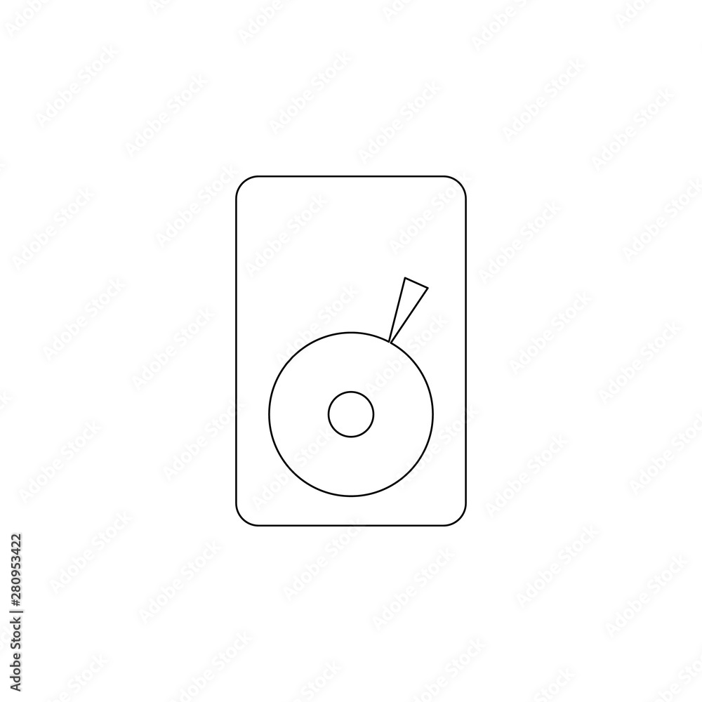 Aufkleber record player icon. element of web for mobile concept and web apps icon. outline, thin line icon for