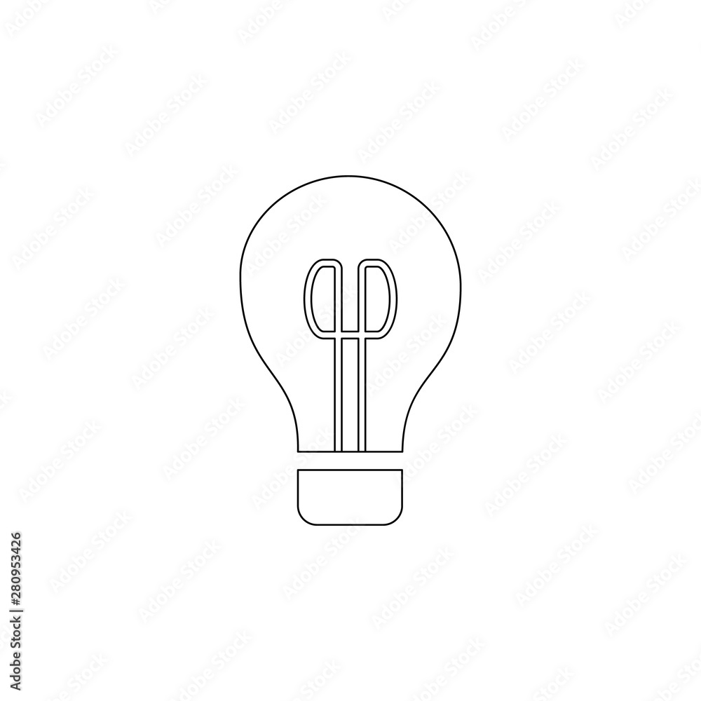 Aufkleber bulb icon. element of web for mobile concept and web apps icon. outline, thin line icon for website 