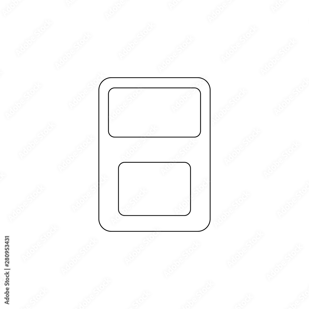 Aufkleber music player icon. element of web for mobile concept and web apps icon. outline, thin line icon for 