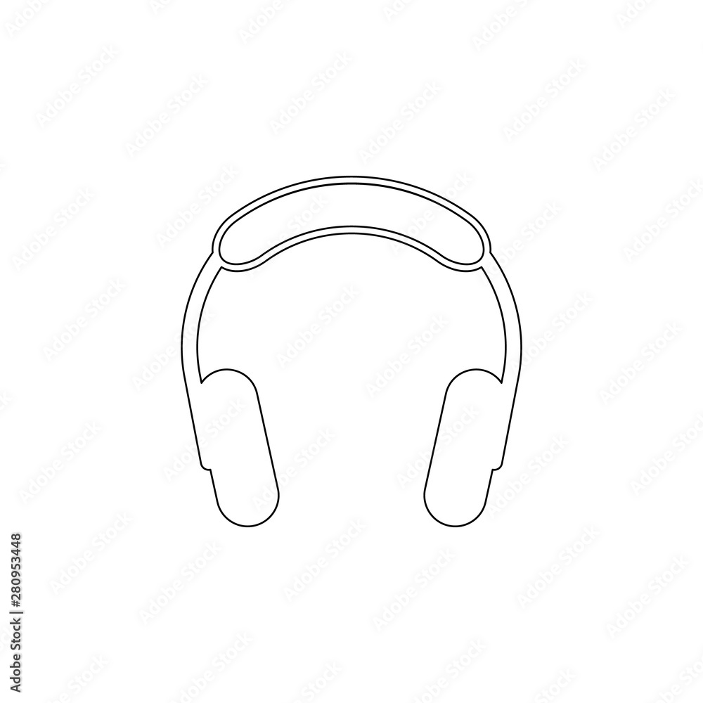 Poster headphones icon. element of web for mobile concept and web apps icon. outline, thin line icon for we