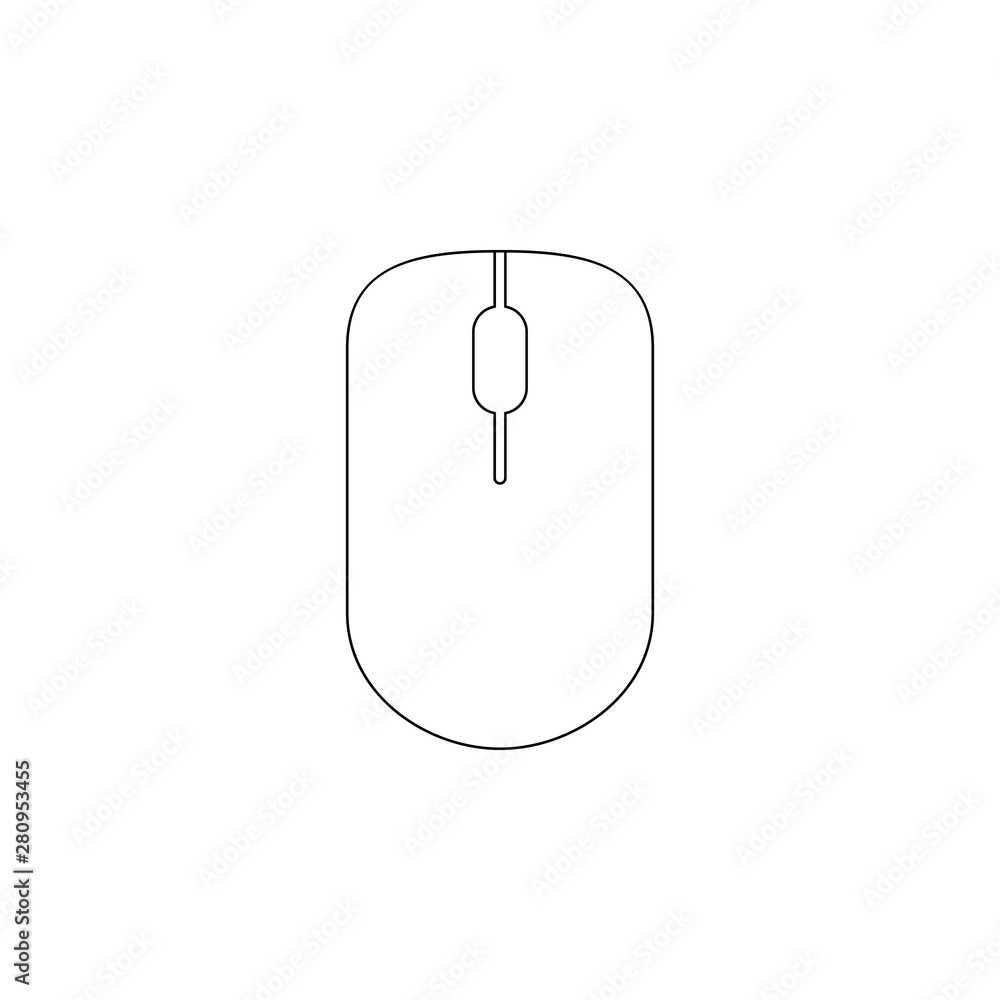 Aufkleber pc mouse icon. element of web for mobile concept and web apps icon. outline, thin line icon for webs