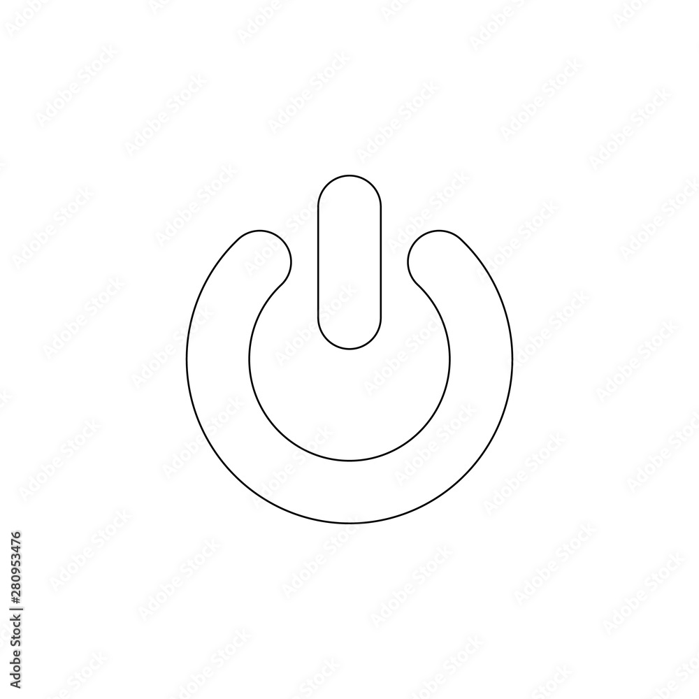 Aufkleber power button icon. element of web for mobile concept and web apps icon. outline, thin line icon for 