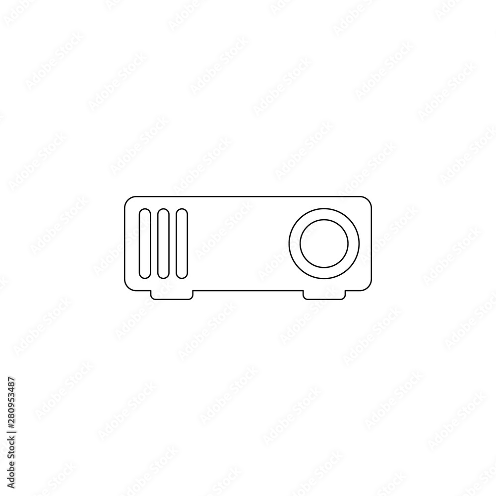 Aufkleber projector icon. element of web for mobile concept and web apps icon. outline, thin line icon for web