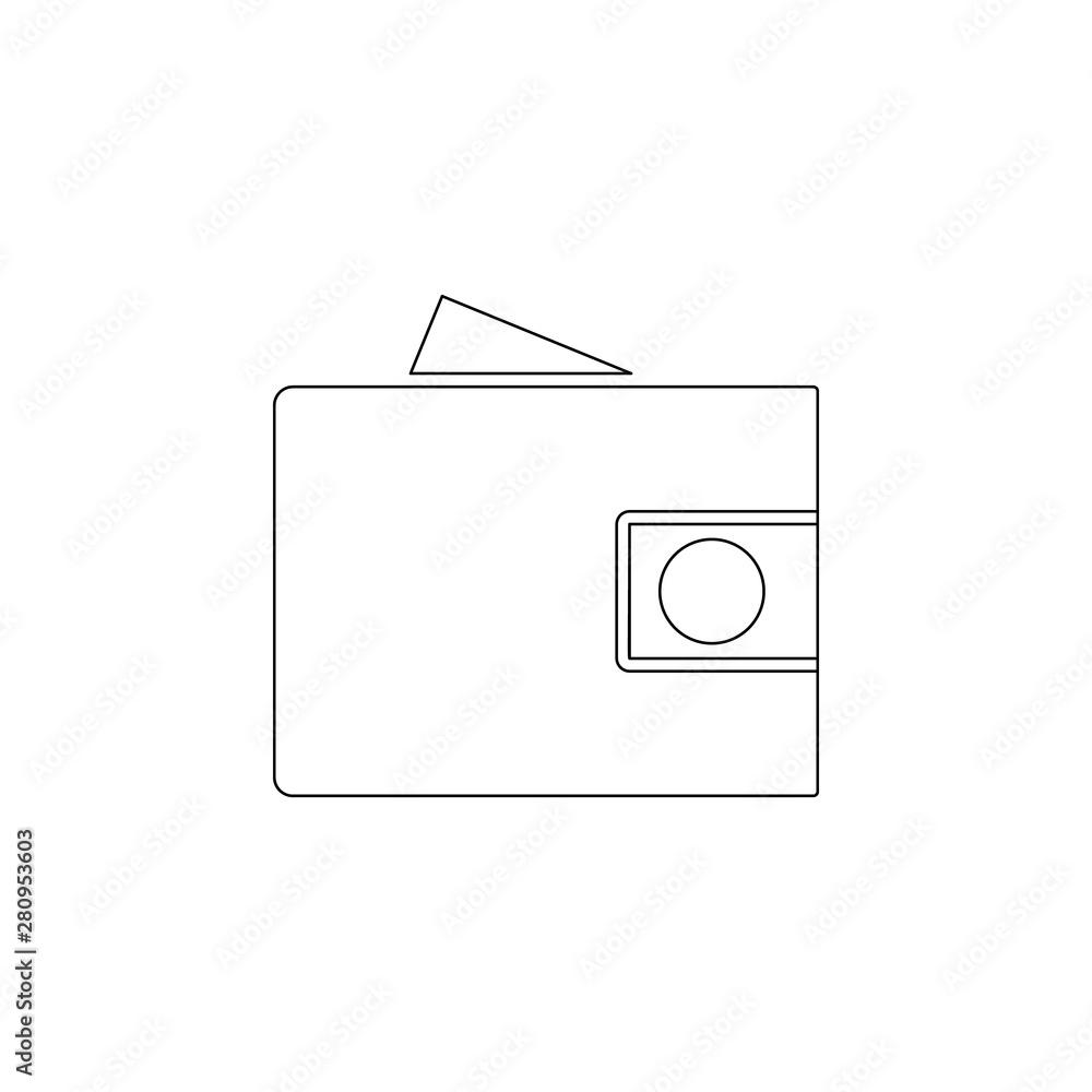 Poster wallet with money icon. element of web for mobile concept and web apps icon. outline, thin line icon