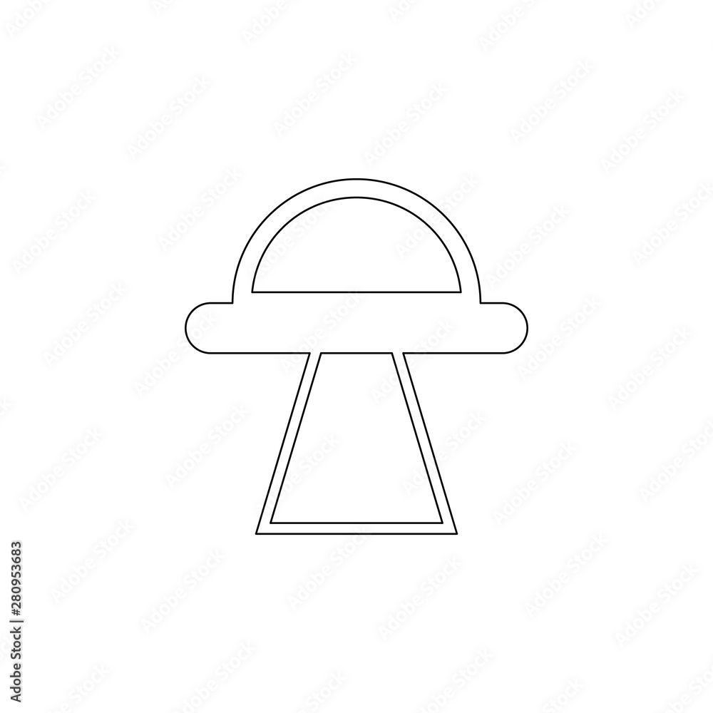 Aufkleber ufo icon. element of web for mobile concept and web apps icon. outline, thin line icon for website d