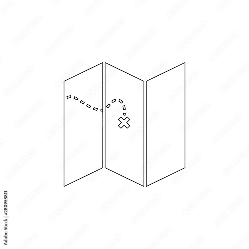 Aufkleber open card icon. element of web for mobile concept and web apps icon. outline, thin line icon for web