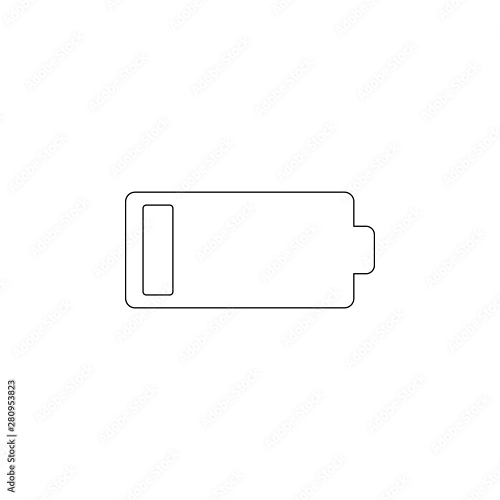 Poster low battery charge icon. element of web for mobile concept and web apps icon. outline, thin line ico