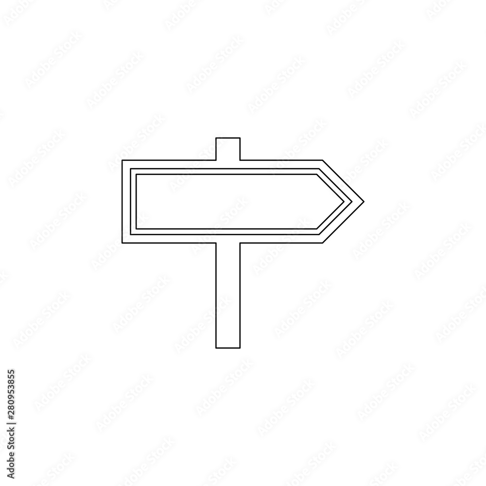 Aufkleber road sign icon. element of web for mobile concept and web apps icon. outline, thin line icon for web