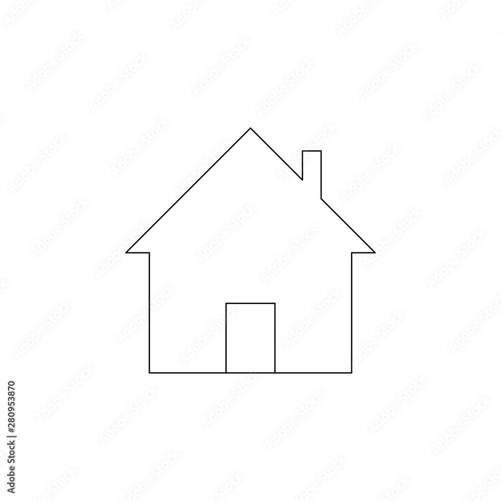 Aufkleber house icon. element of web for mobile concept and web apps icon. outline, thin line icon for website