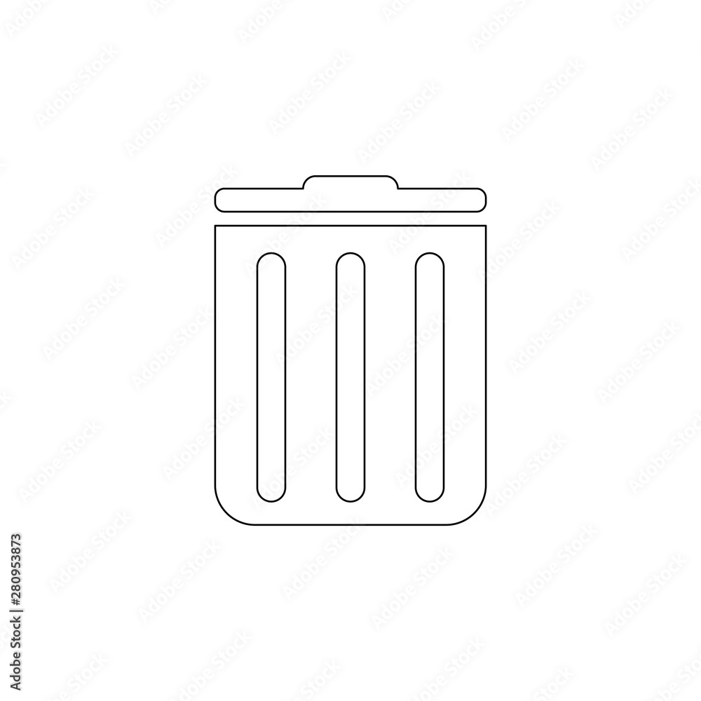 Aufkleber trash box icon. element of web for mobile concept and web apps icon. outline, thin line icon for web