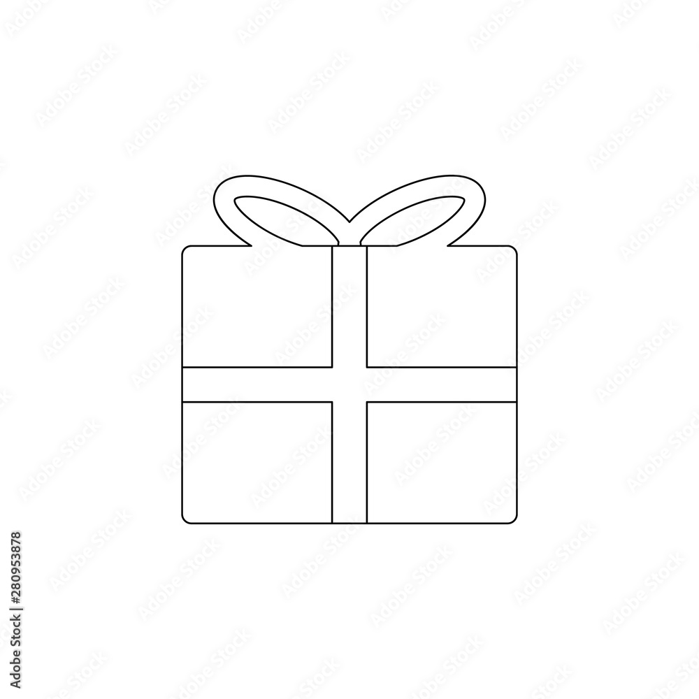 Aufkleber gift box icon. element of web for mobile concept and web apps icon. outline, thin line icon for webs