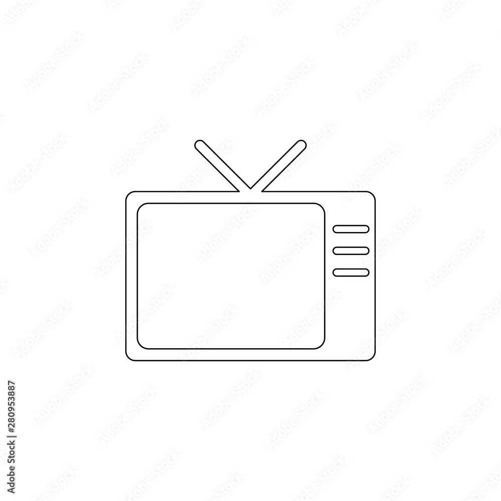 Aufkleber old tv icon. element of web for mobile concept and web apps icon. outline, thin line icon for websit