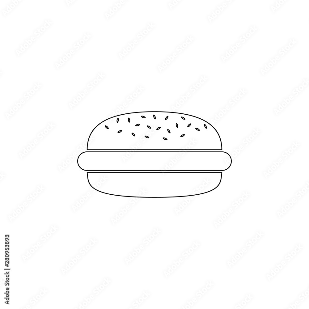 Aufkleber hamburger icon. element of web for mobile concept and web apps icon. outline, thin line icon for web