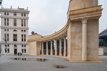 Obraz premium View of Independent Macedonia Colonnade.