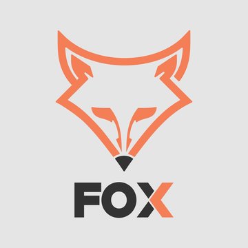 Fox logo vector, with stylish modern