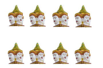 Buddha image in the white background.