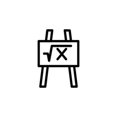 Fototapeta premium Blackboard, classroom icon. Element of Education icon. Thin line icon
