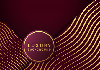 Abstract 3d background with red layers. Vector geometric illustration