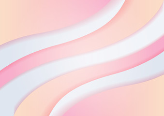 color wavy stripes background. Abstract papercut decoration