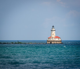 Lighthouse on Lake Michigan near Chicago