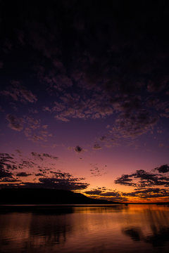 Sunset Warm Colors - Lake - Portrait