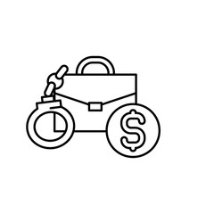 Bribe, Briefcase icon. Element of corruption icon. Thin line icon for website design and development, app development. Premium icon