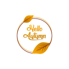 Hello autumn badge style
