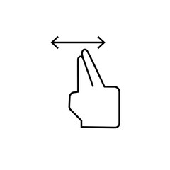 Swipe, finger, touch icon. Element of corruption icon. Thin line icon on white background
